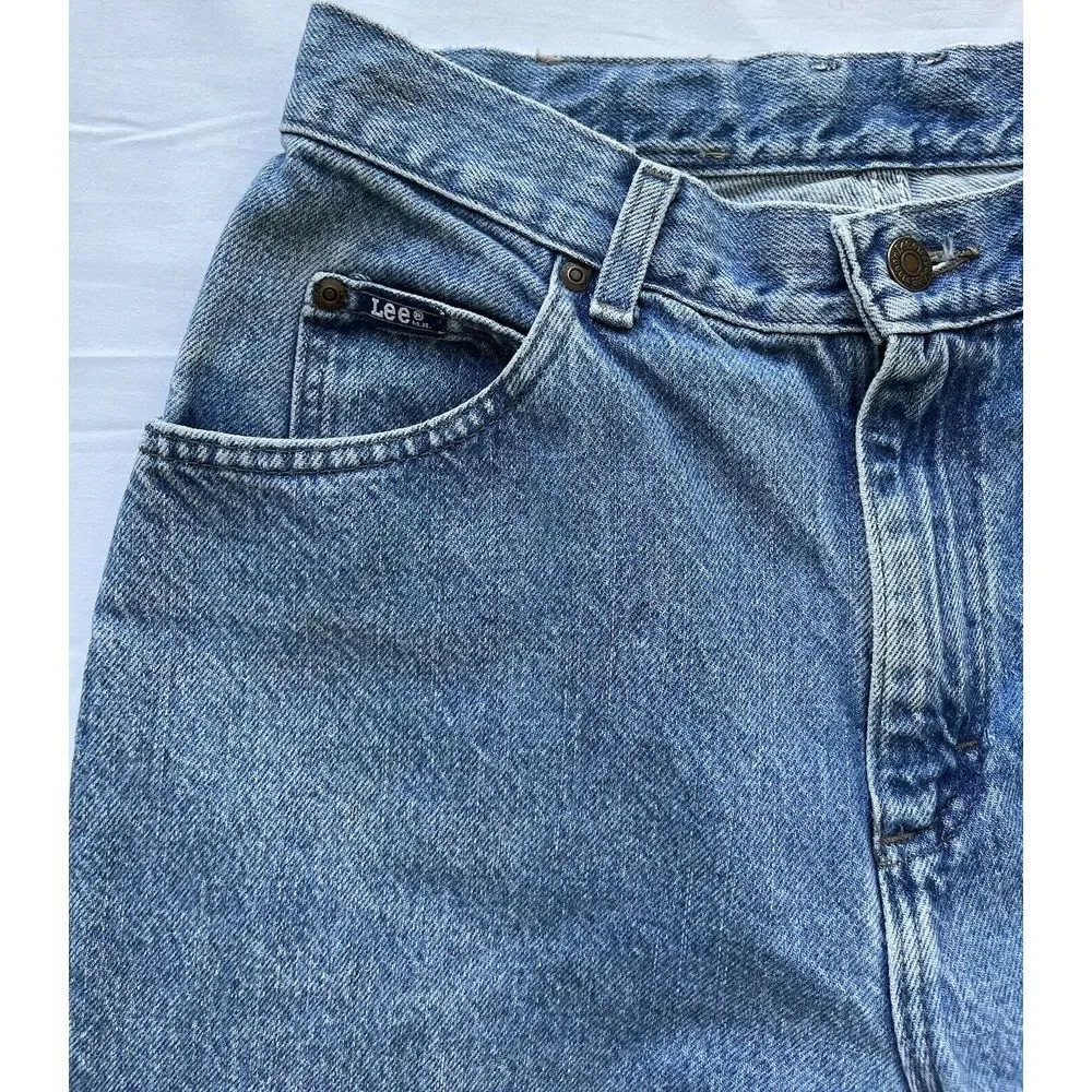 Vintage 80s‎ 90s Lee Jeans High Waist Tapered Mom USA Made Women 8 27x27